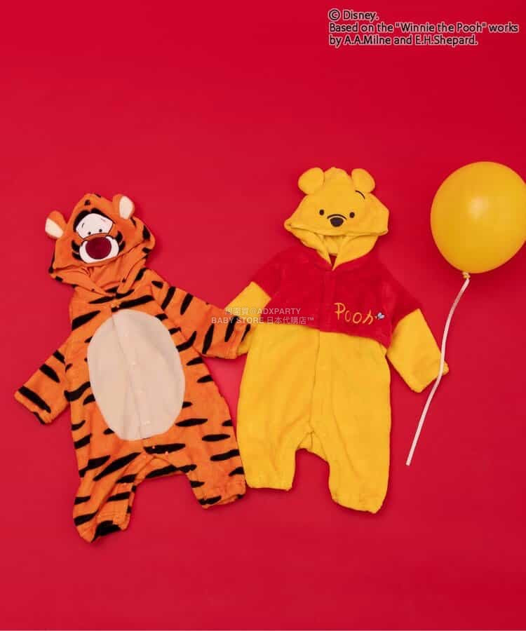 日本童裝 BREEZE x Disney 小熊維尼 毛毛連衣 70-80cm 男童款 冬季 Jumpsuit