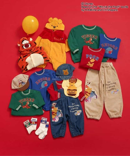 日本童裝 BREEZE x Disney 小熊維尼 休閒褲 90-120cm 男童款 冬季 PANTS