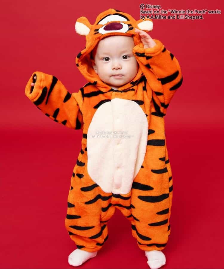 日本童裝 BREEZE x Disney 小熊維尼 毛毛連衣 70-80cm 男童款 冬季 Jumpsuit