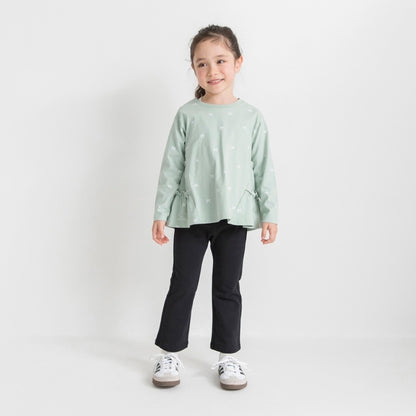 日本童裝 Branshes 蝴蝶結花邊長袖上衣 80-130cm 女童款 春季 TOPS