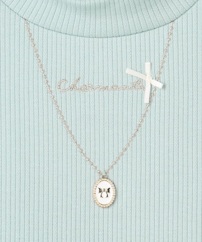 日本童裝 aF#a325 抓毛項鏈拼紗上衣 110-160cm 女童款 冬季 TOPS