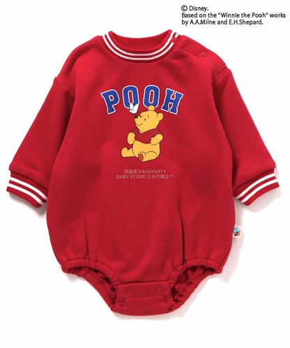 日本童裝 BREEZE x Disney 小熊維尼 連衣 70-80cm 男童款 冬季 Jumpsuit 聖誕紅/新年紅
