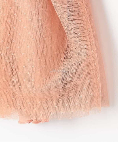 日本童裝 p.premier 圓點薄紗荷葉邊連衣 70-80cm 女童款 初生嬰兒 秋季 Jumpsuit