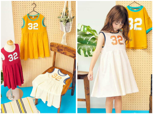 日本童裝 apres les cours 接觸冷感 印花背心連身裙 80-130cm 女童款 夏季 DRESSES
