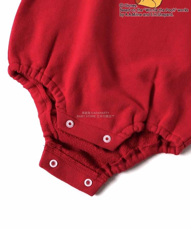 日本童裝 BREEZE x Disney 小熊維尼 連衣 70-80cm 男童款 冬季 Jumpsuit 聖誕紅/新年紅