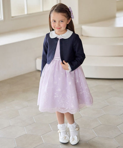 日本童裝 aF#a325 圓領翻領襯衫 110-130cm 女童款 冬季 TOPS 面試/宴會/表演