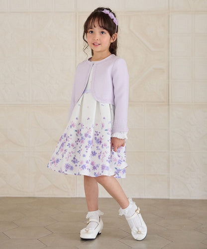 日本童裝 aF#a325 無領小香風短外套 110-130cm 女童款 冬季 OUTERWEAR 面試/宴會/表演