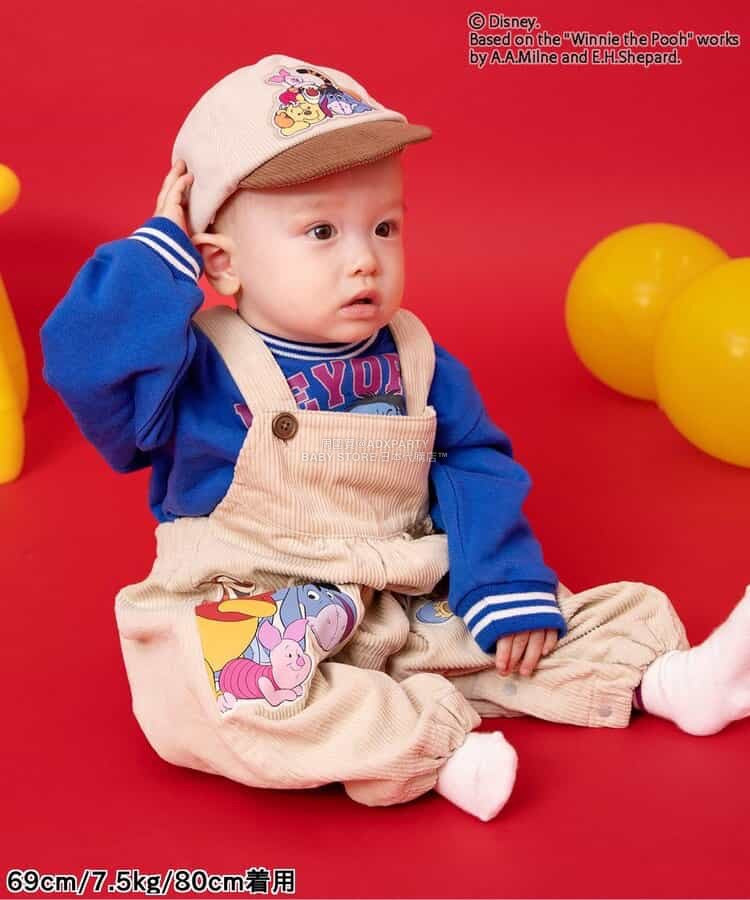 日本童裝 BREEZE x Disney 小熊維尼 連衣 70-80cm 男童款 冬季 Jumpsuit 聖誕紅/新年紅