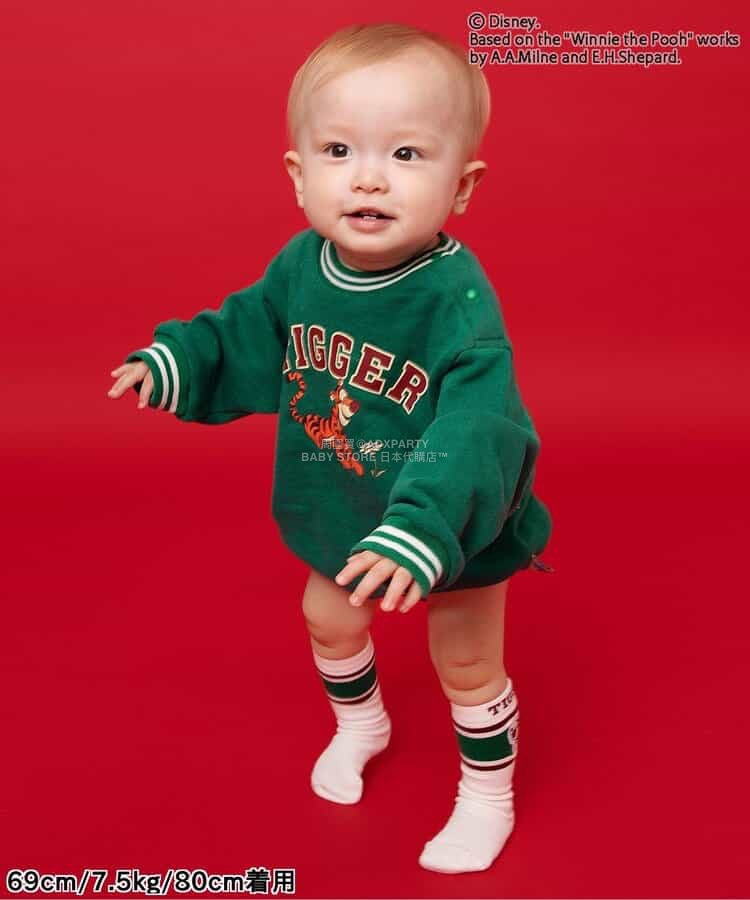 日本童裝 BREEZE x Disney 小熊維尼 連衣 70-80cm 男童款 冬季 Jumpsuit 聖誕紅/新年紅