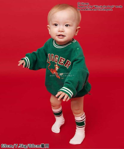 日本童裝 BREEZE x Disney 小熊維尼 連衣 70-80cm 男童款 冬季 Jumpsuit 聖誕紅/新年紅