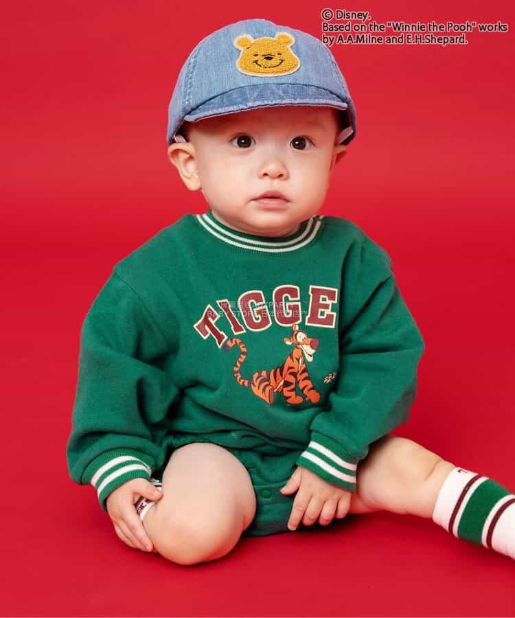 日本童裝 BREEZE x Disney 小熊維尼 連衣 70-80cm 男童款 冬季 Jumpsuit 聖誕紅/新年紅