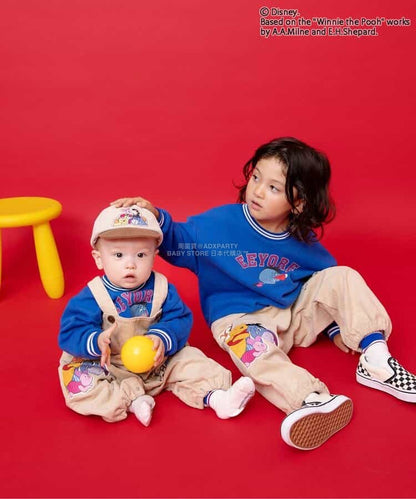日本童裝 BREEZE x Disney 小熊維尼 背帶褲 80cm 男童款 冬季 Jumpsuit