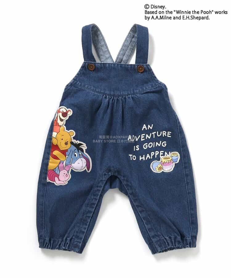 日本童裝 BREEZE x Disney 小熊維尼 背帶褲 80cm 男童款 冬季 Jumpsuit