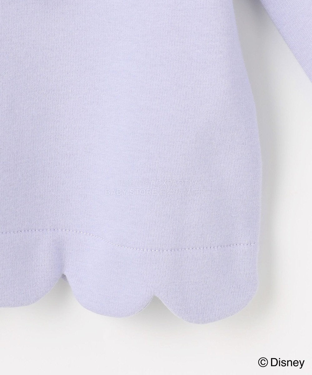 日本童裝 aF#a325 x Disney 抓毛花邊上衣 90-140cm 女童款 冬季 TOPS