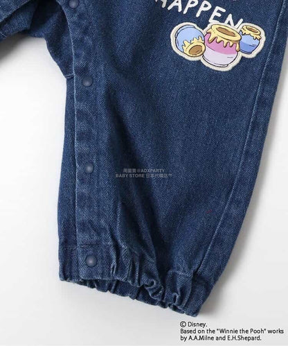 日本童裝 BREEZE x Disney 小熊維尼 背帶褲 80cm 男童款 冬季 Jumpsuit