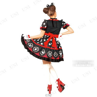 日本直送 Disney 哥特式風格米妮 Free Size 大人款 萬聖節 Cosplay服裝 Halloween攪鬼特輯 AAA