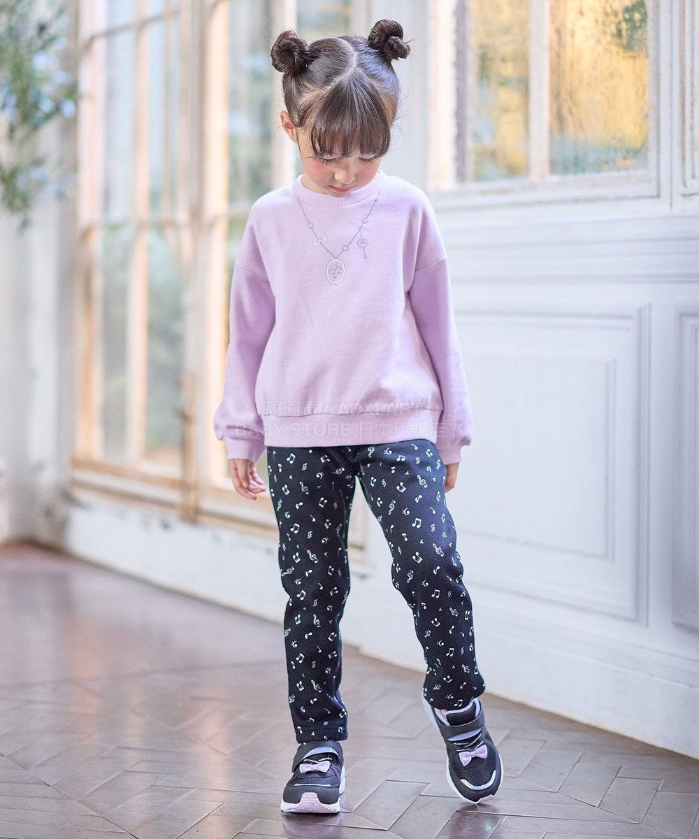 日本童裝 aF#a325 抓毛全圖案長褲 90-140cm 女童款 秋季 PANTS