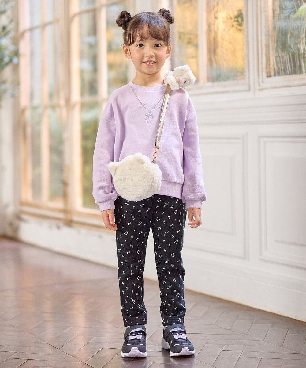 日本童裝 aF#a325 抓毛全圖案長褲 90-140cm 女童款 秋季 PANTS