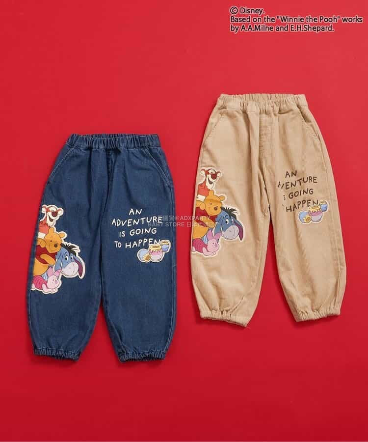 日本童裝 BREEZE x Disney 小熊維尼 休閒褲 90-120cm 男童款 冬季 PANTS
