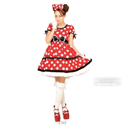 日本直送 Disney 哥特式風格米妮 Free Size 大人款 萬聖節 Cosplay服裝 Halloween攪鬼特輯 AAA