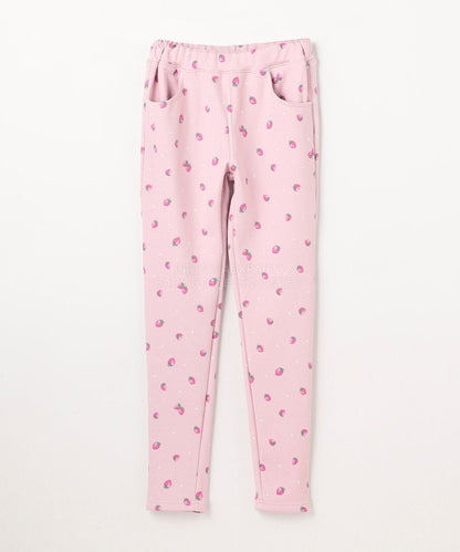 日本童裝 aF#a325 抓毛全圖案長褲 90-140cm 女童款 秋季 PANTS