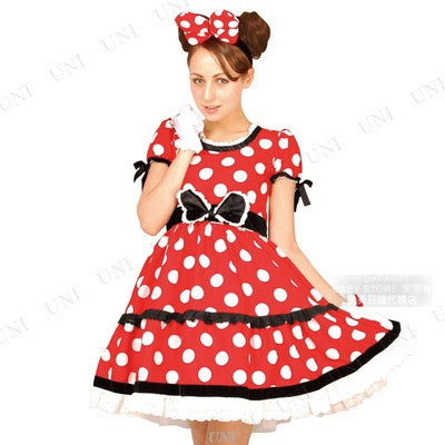 日本直送 Disney 哥特式風格米妮 Free Size 大人款 萬聖節 Cosplay服裝 Halloween攪鬼特輯 AAA