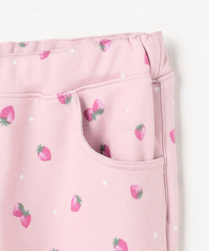 日本童裝 aF#a325 抓毛全圖案長褲 90-140cm 女童款 秋季 PANTS