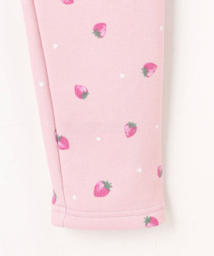 日本童裝 aF#a325 抓毛全圖案長褲 90-140cm 女童款 秋季 PANTS