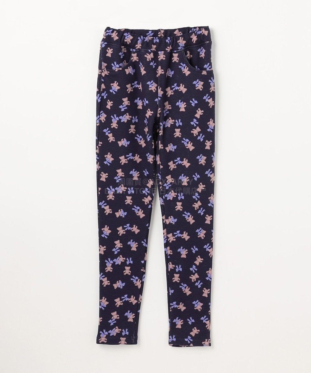 日本童裝 aF#a325 抓毛全圖案長褲 90-140cm 女童款 秋季 PANTS