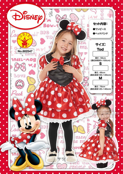 日本直送 Disney 米妮 80-140cm 女童款 萬聖節 Cosplay服裝 Halloween攪鬼特輯