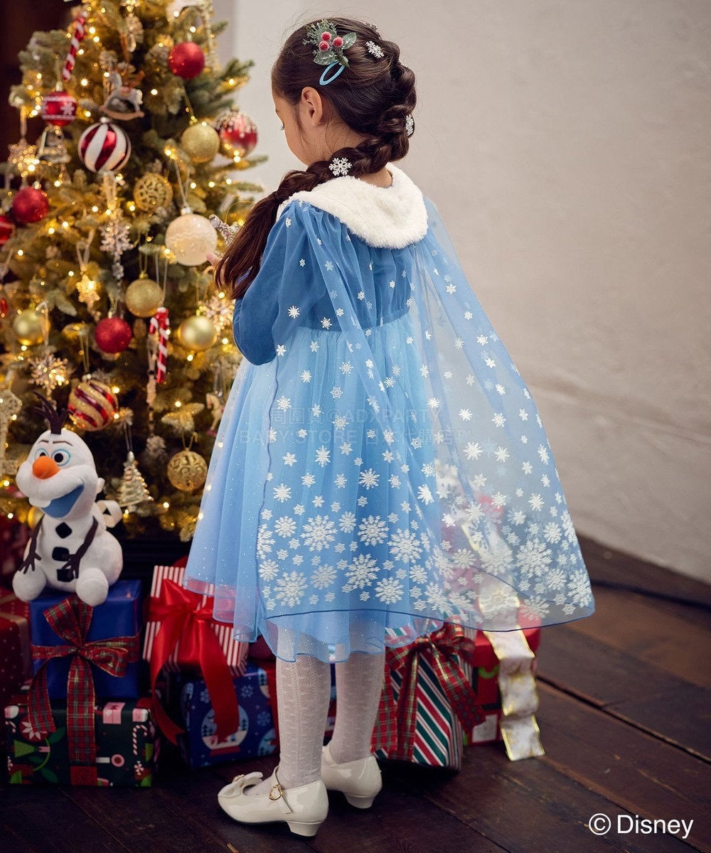 日本童裝 aF#a325 x Disney Frozen Elsa公主連身裙 90-140cm 女童款 冬季 DRESSES