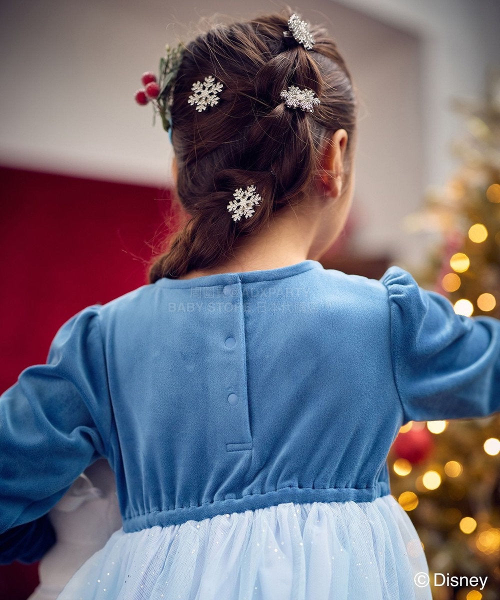 日本童裝 aF#a325 x Disney Frozen Elsa公主連身裙 90-140cm 女童款 冬季 DRESSES