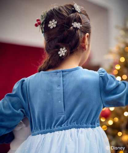 日本童裝 aF#a325 x Disney Frozen Elsa公主連身裙 90-140cm 女童款 冬季 DRESSES