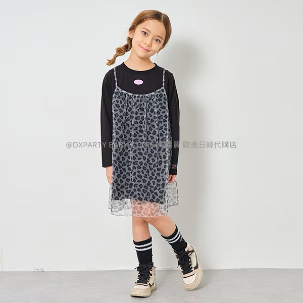 日本童裝 X-girl 上衣吊帶紗裙兩件套裝 80-140cm 女童款 夏季 TOPS DRESSES