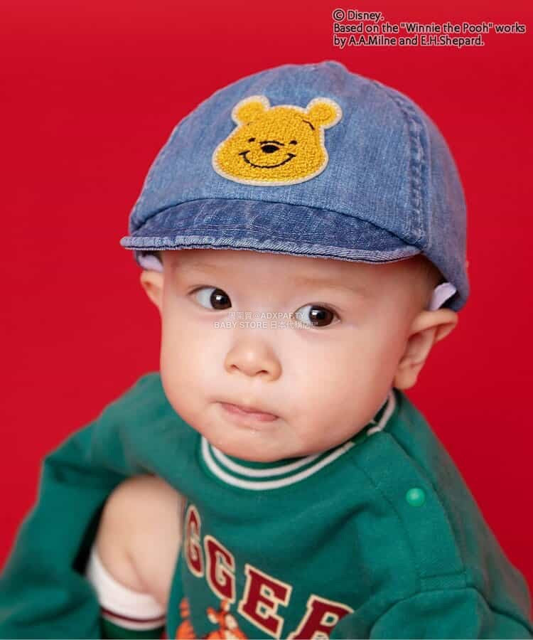日本直送 BR#22EE x Disney 小熊維尼 Cap帽 46-48cm 初生嬰兒 帽系列