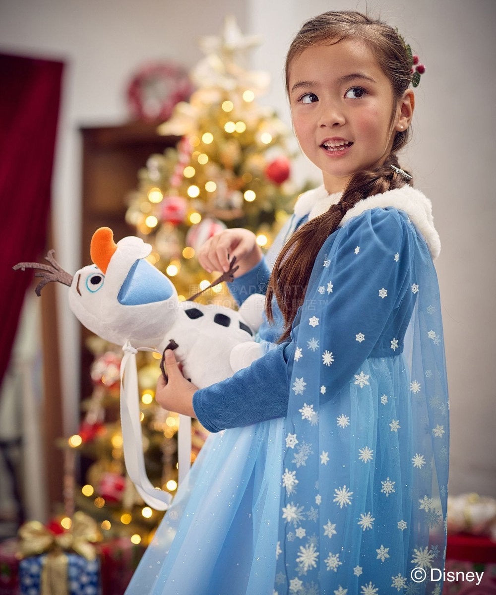 日本童裝 aF#a325 x Disney Frozen Elsa公主連身裙 90-140cm 女童款 冬季 DRESSES