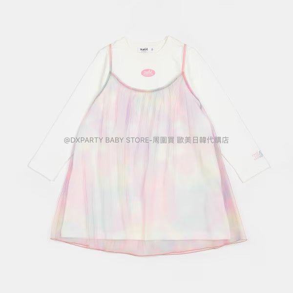 日本童裝 X-girl 上衣吊帶紗裙兩件套裝 80-140cm 女童款 夏季 TOPS DRESSES