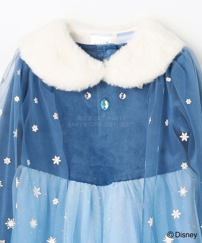 日本童裝 aF#a325 x Disney Frozen Elsa公主連身裙 90-140cm 女童款 冬季 DRESSES