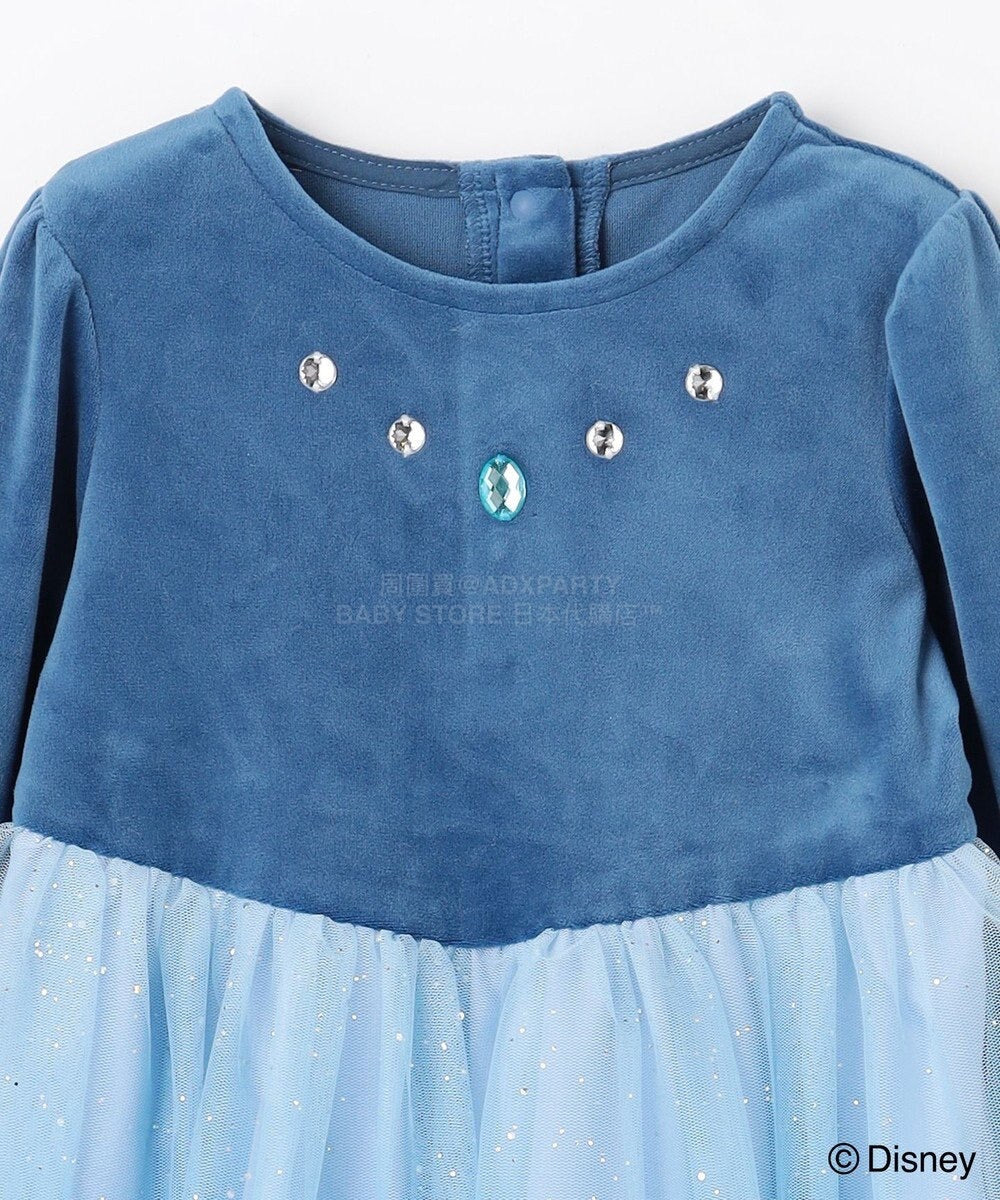 日本童裝 aF#a325 x Disney Frozen Elsa公主連身裙 90-140cm 女童款 冬季 DRESSES
