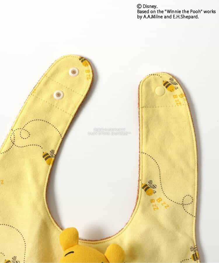 日本直送 BR#22EE x Disney 小熊維尼 口水巾連公仔 日常用品