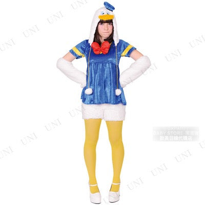 日本直送  Disney Donald Duck Free Size 大人款 萬聖節 Cosplay服裝 Halloween攪鬼特輯 AAA
