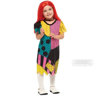 日本直送 Disney Sally 100-140cm 女童款 萬聖節 Cosplay服裝 Halloween攪鬼特輯 AAA
