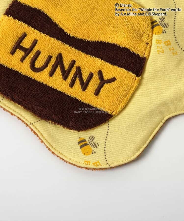 日本直送 BR#22EE x Disney 小熊維尼 口水巾連公仔 日常用品