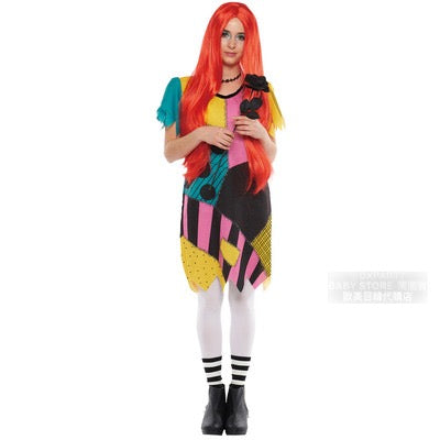 日本直送  Disney Sally Free Size 大人款 萬聖節 Cosplay服裝 Halloween攪鬼特輯