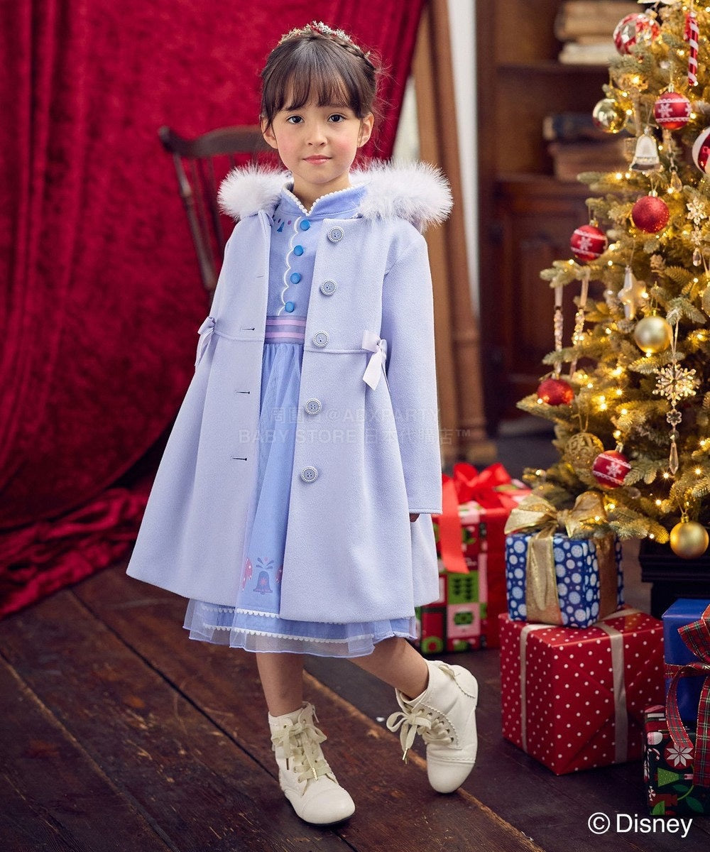 日本童裝 aF#a325 x Disney Frozen Anna公主連身裙 90-140cm 女童款 冬季 DRESSES