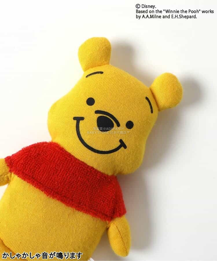 日本直送 BR#22EE x Disney 小熊維尼 口水巾連公仔 日常用品