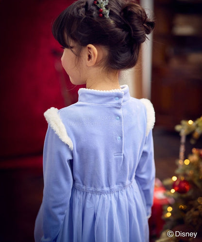 日本童裝 aF#a325 x Disney Frozen Anna公主連身裙 90-140cm 女童款 冬季 DRESSES