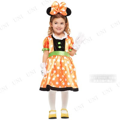 日本直送 Disney 南瓜米妮 80-140cm 女童款 萬聖節 Cosplay服裝 Halloween攪鬼特輯 AAA