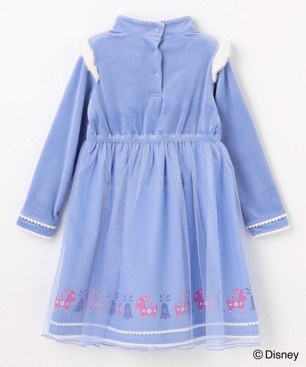 日本童裝 aF#a325 x Disney Frozen Anna公主連身裙 90-140cm 女童款 冬季 DRESSES
