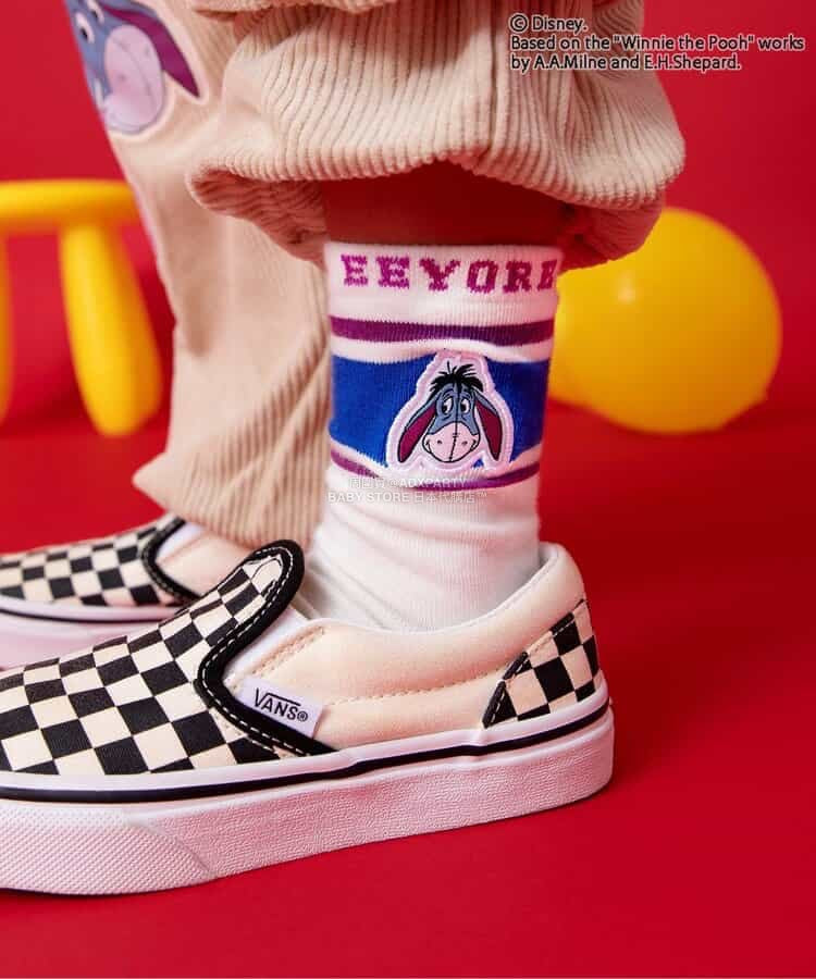 日本直送 BR#22EE x Disney 小熊維尼 襪一對 13-21cm 襪系列